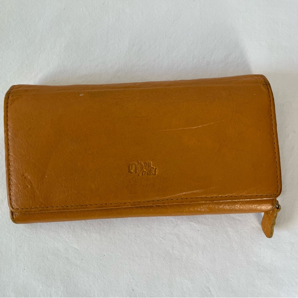 Women's Wallet Leather Mou Meraki long billfold with many card slots